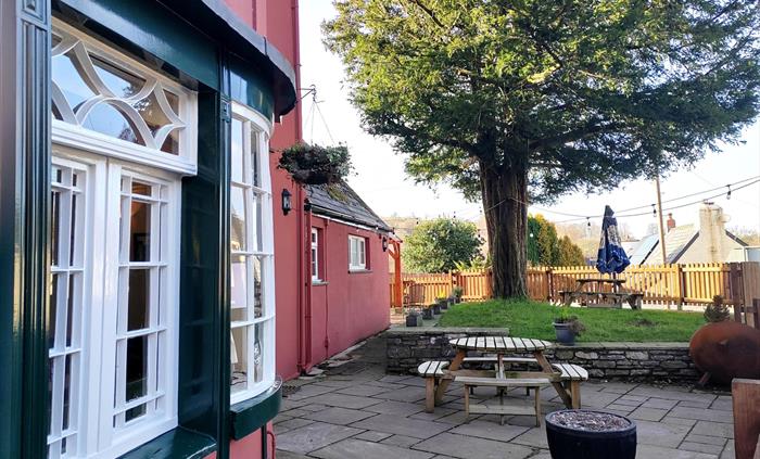 Our outside seating area